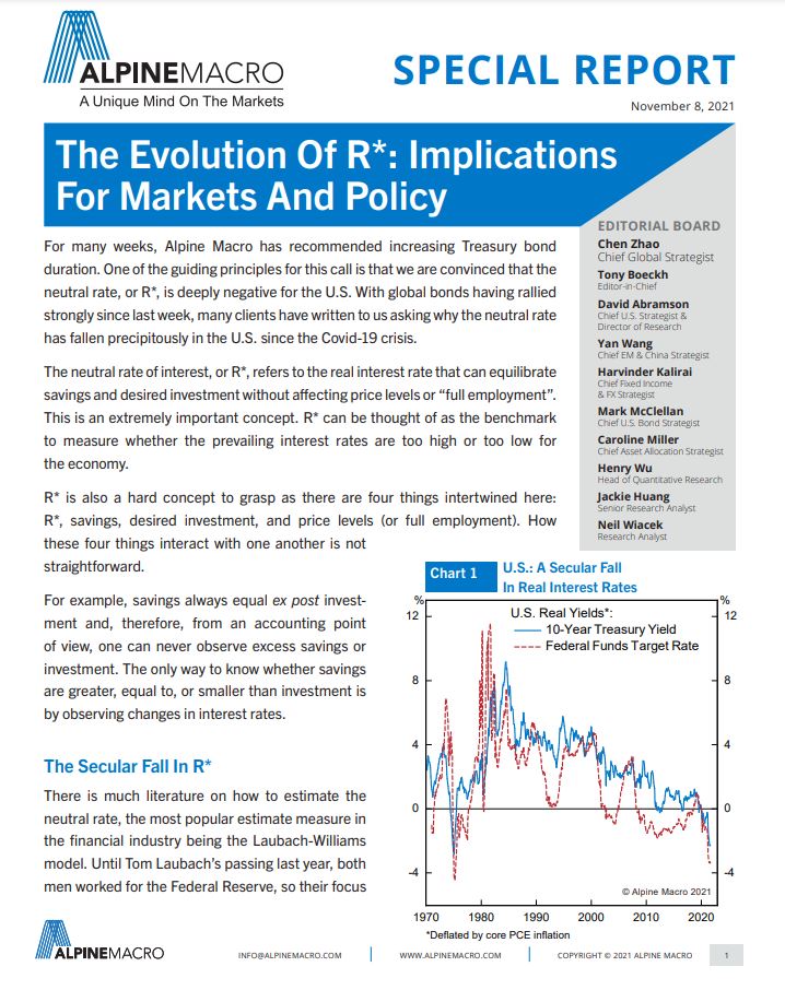 The Evolution Of R*: Implications For Markets And Policy
