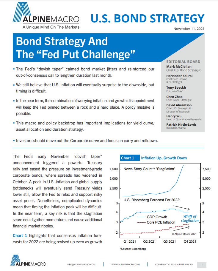 Bond Strategy And The Fed Put Challenge