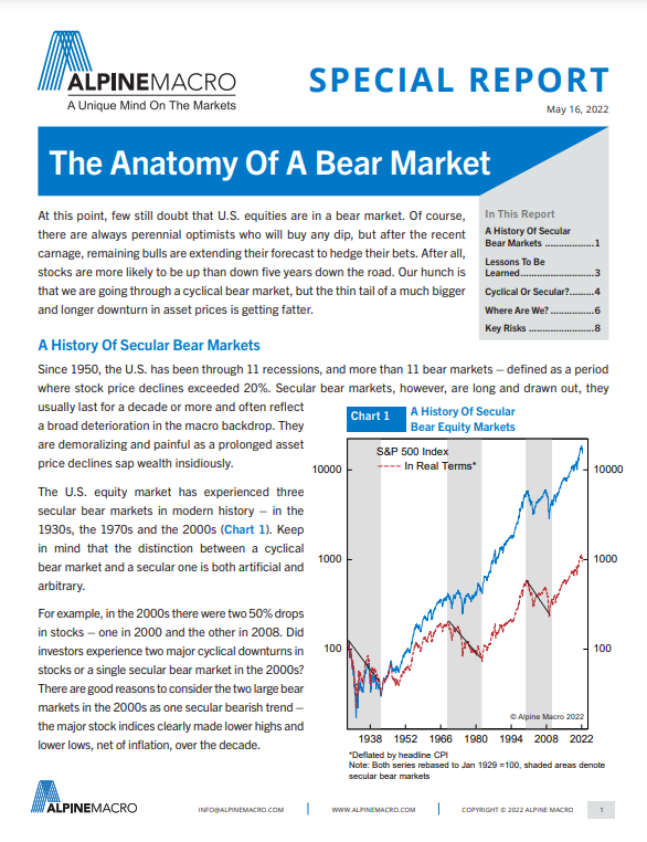 The Anatomy Of A Bear Market
