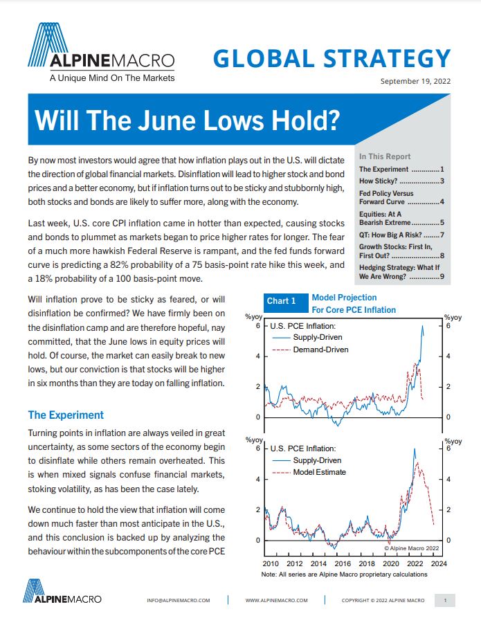 Will The June Lows Hold?