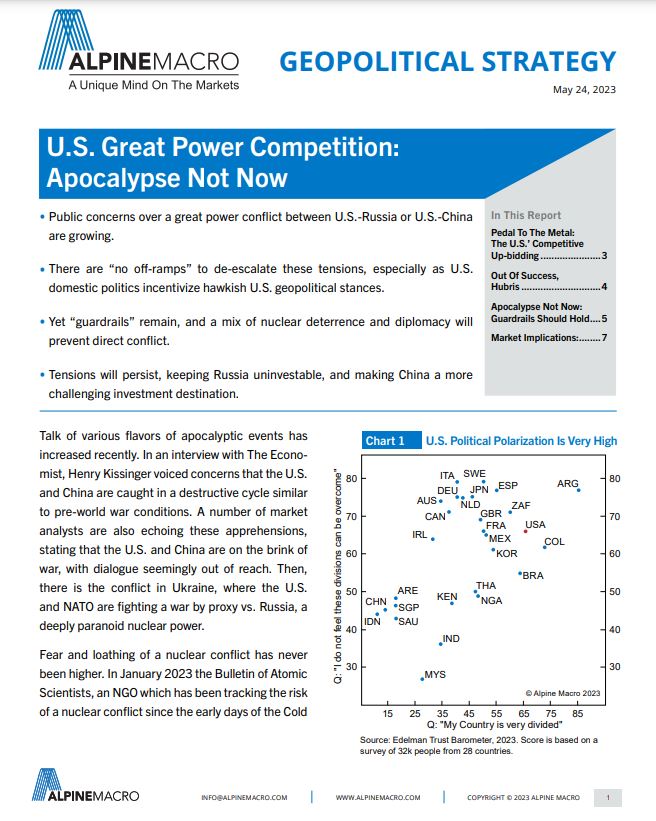 U.S. Great Power Competition: Apocalypse Not Now