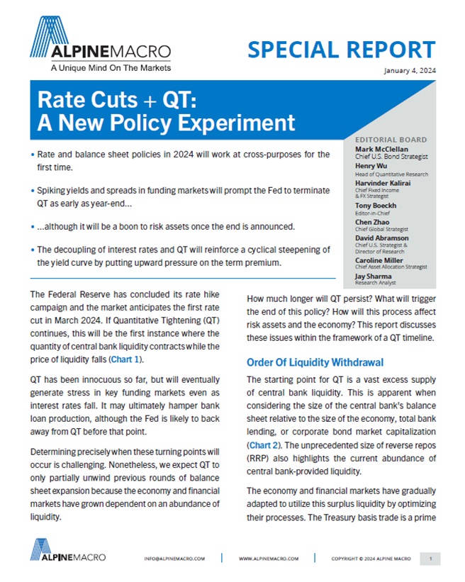 Rate Cuts + QT: A New Policy Experiment